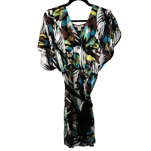 Jonathan Martin dress 12 flowy angel wing tropical belted Y2k Fairy Romantic New - Picture 1 of 12